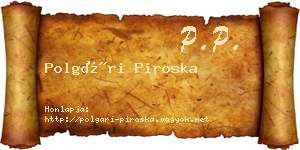 Polgári Piroska névjegykártya