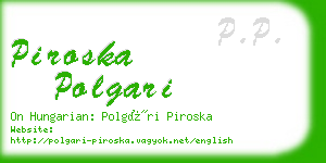 piroska polgari business card